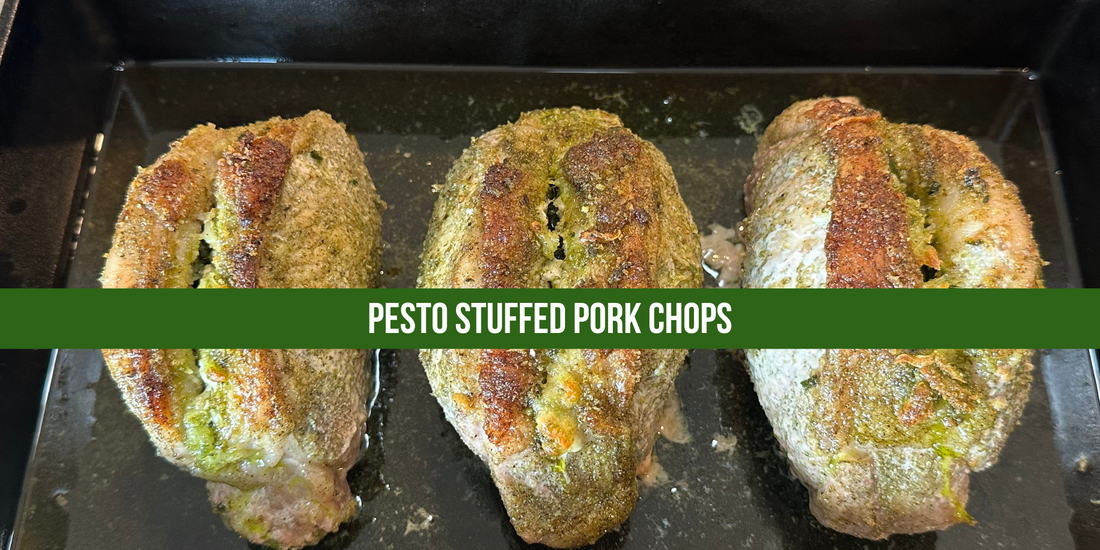 Pesto Stuffed Pork Chops