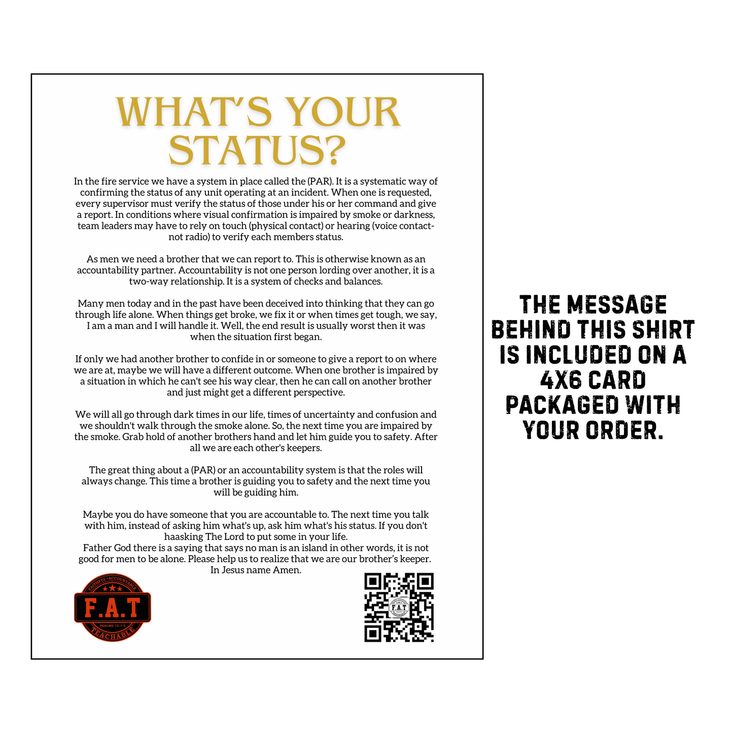 July T-Shirt Combo – “PAR CHECK: What’s Your Status”