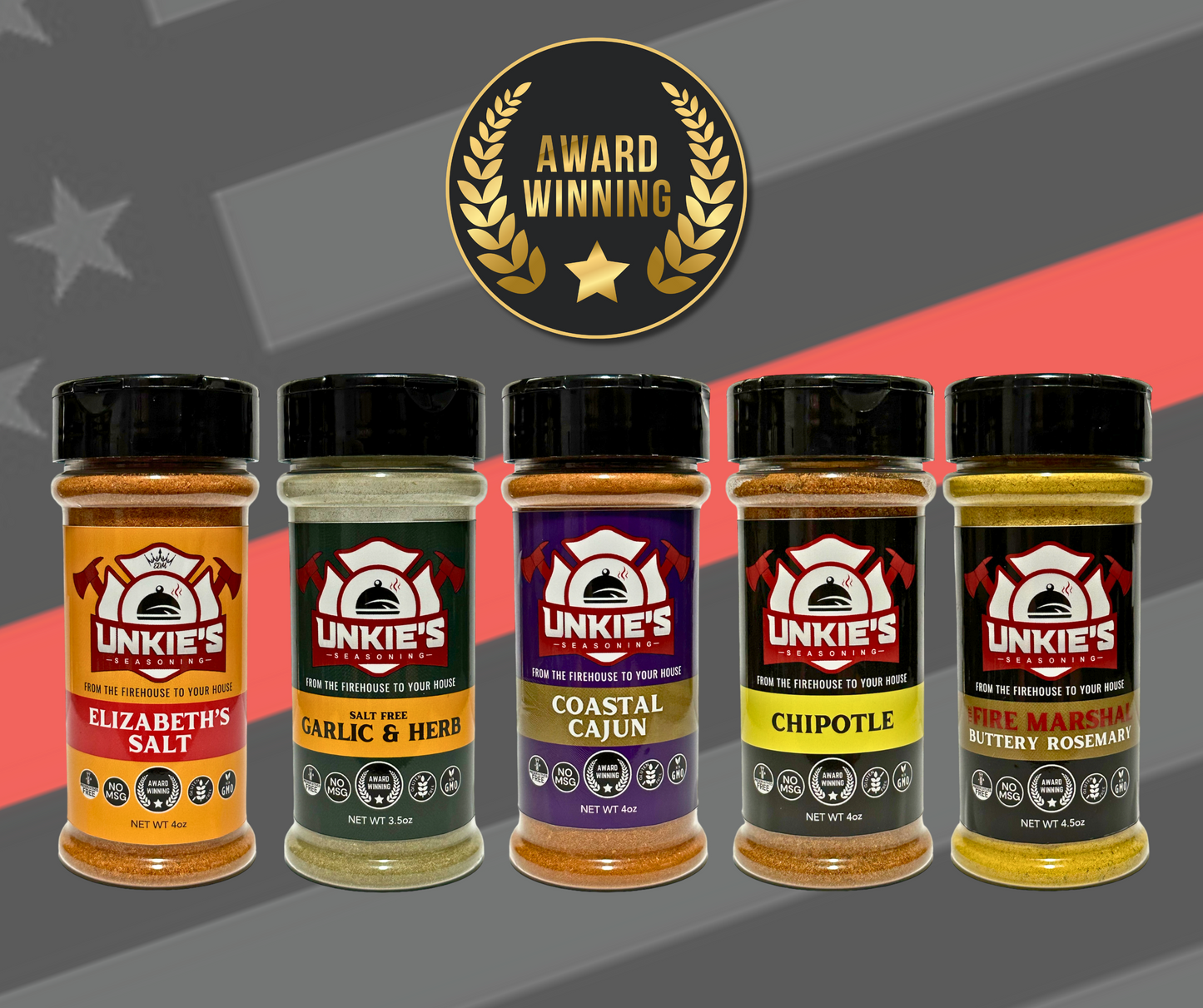 Complete Set - 5 Bottles - Unkie's Seasoning LLC