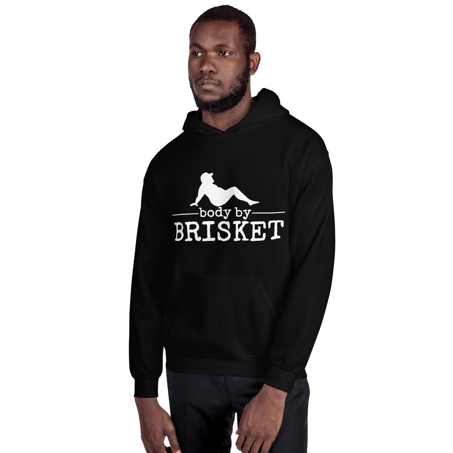 Body by Brisket Unisex Hoodie (Multi-Color, White Print) - Unkie's Seasoning LLC