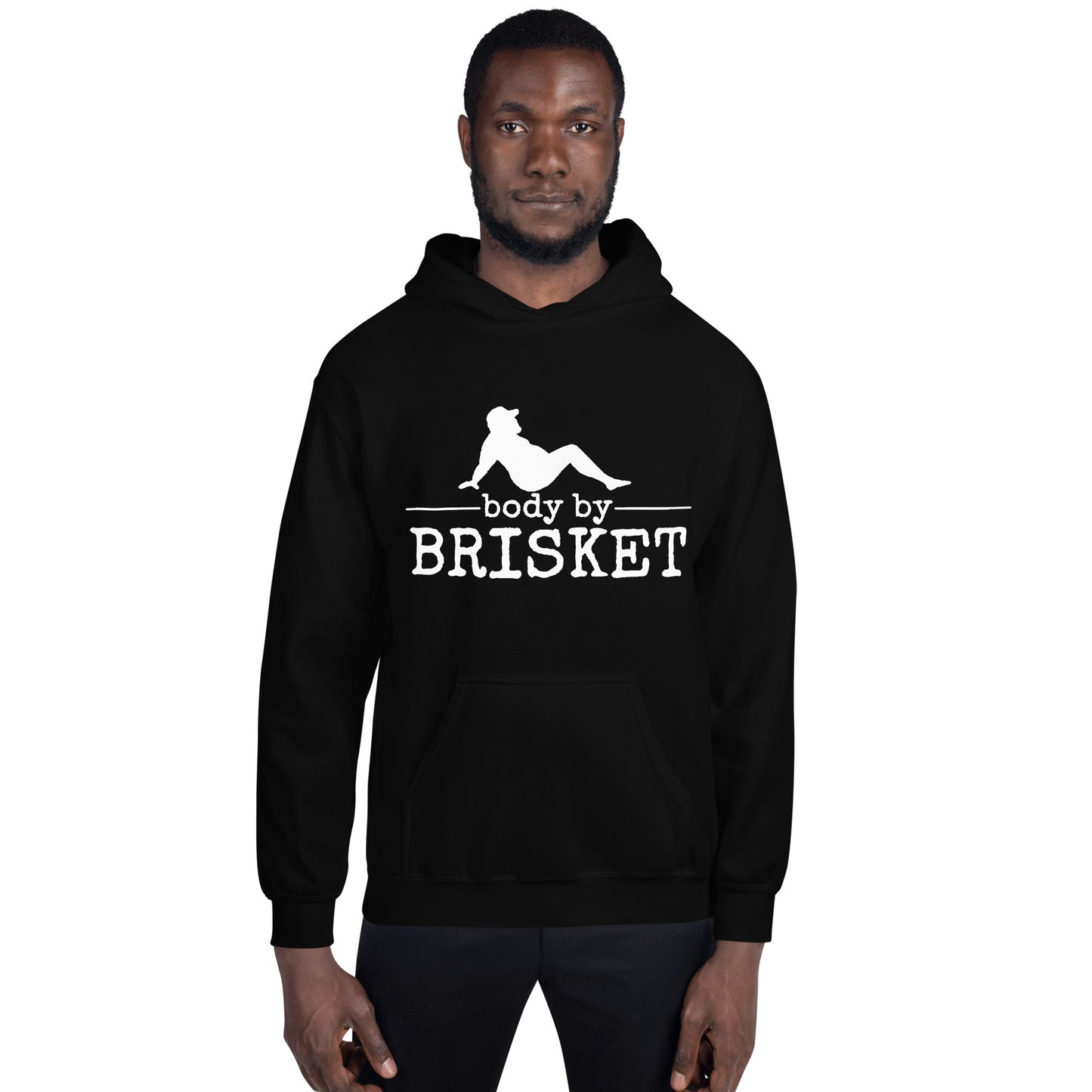 Body by Brisket Unisex Hoodie (Multi-Color, White Print) - Unkie's Seasoning LLC