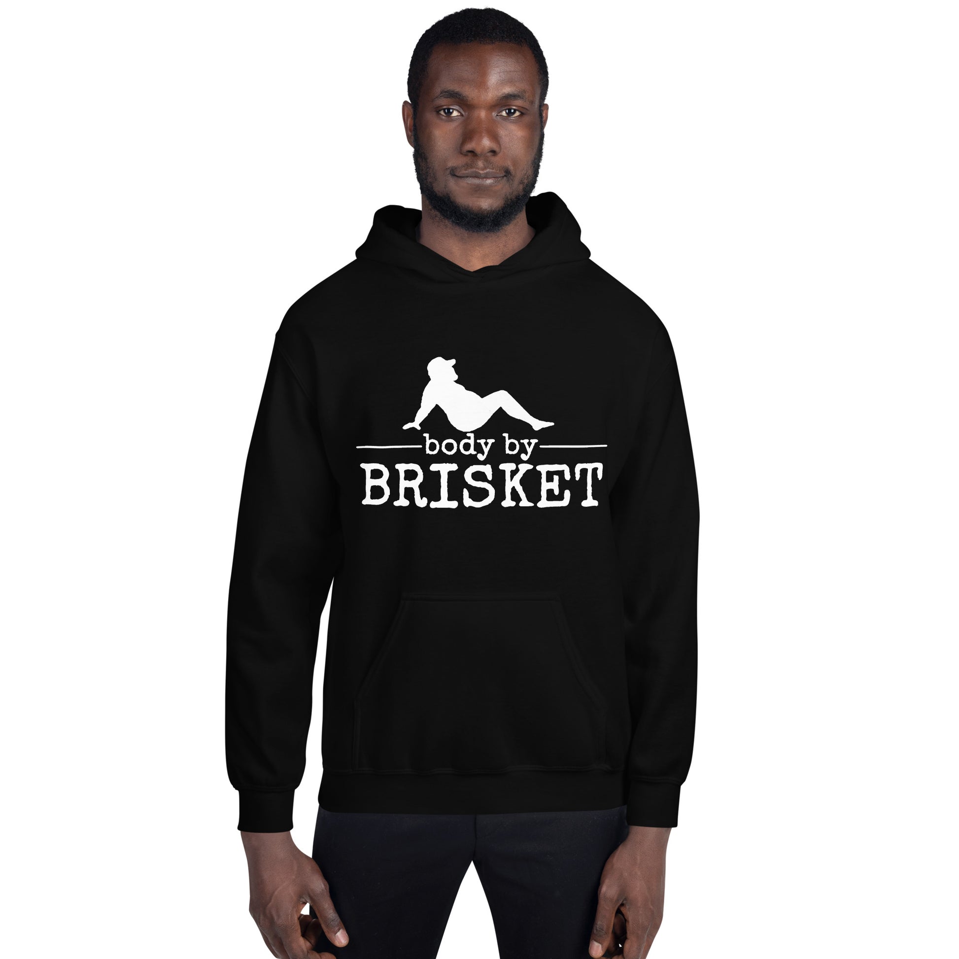 Body by Brisket Unisex Hoodie (Multi-Color, White Print) - Unkie's Seasoning LLC