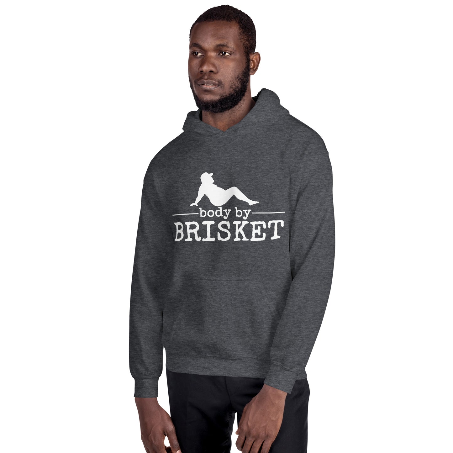 Body by Brisket Unisex Hoodie (Multi-Color, White Print) - Unkie's Seasoning LLC