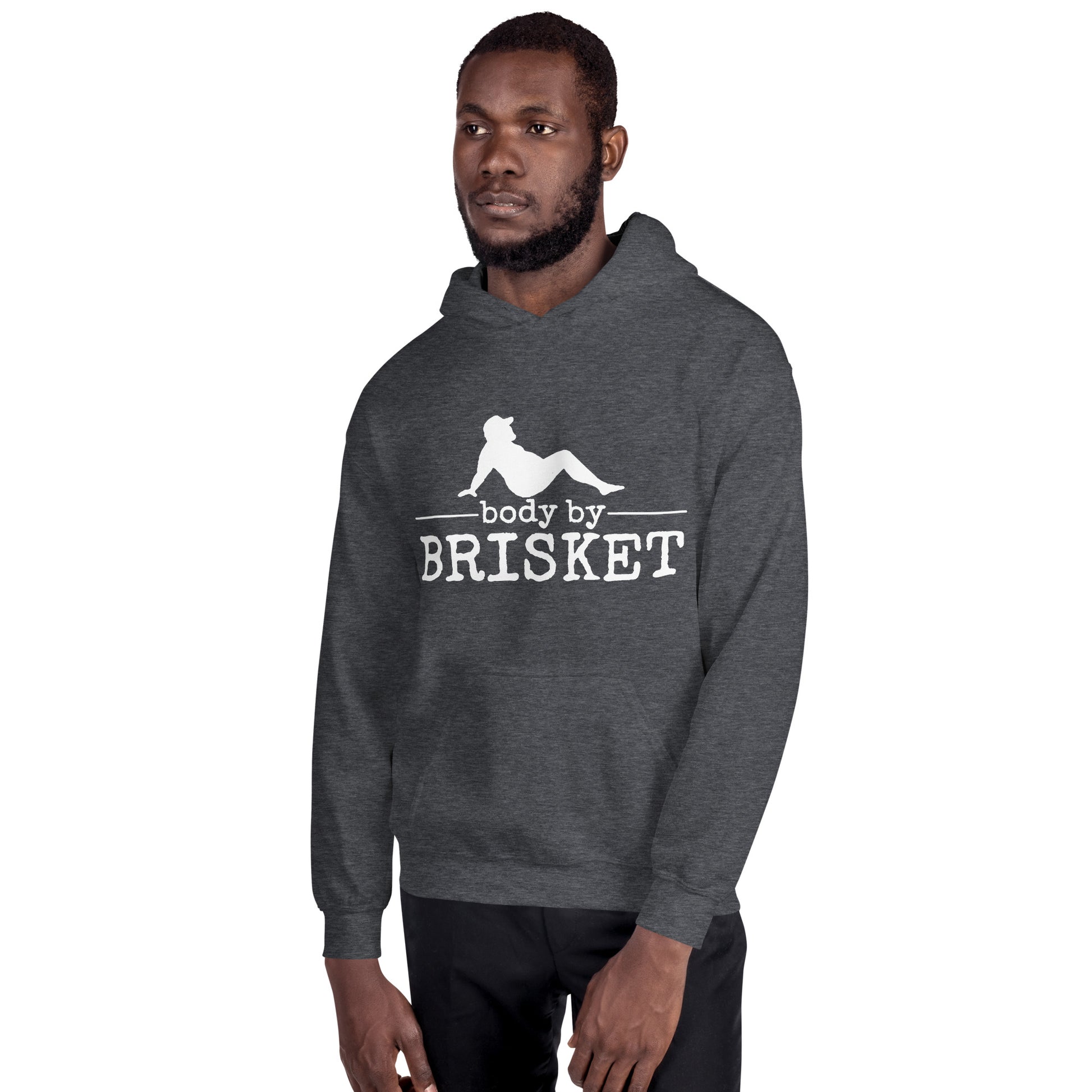 Body by Brisket Unisex Hoodie (Multi-Color, White Print) - Unkie's Seasoning LLC