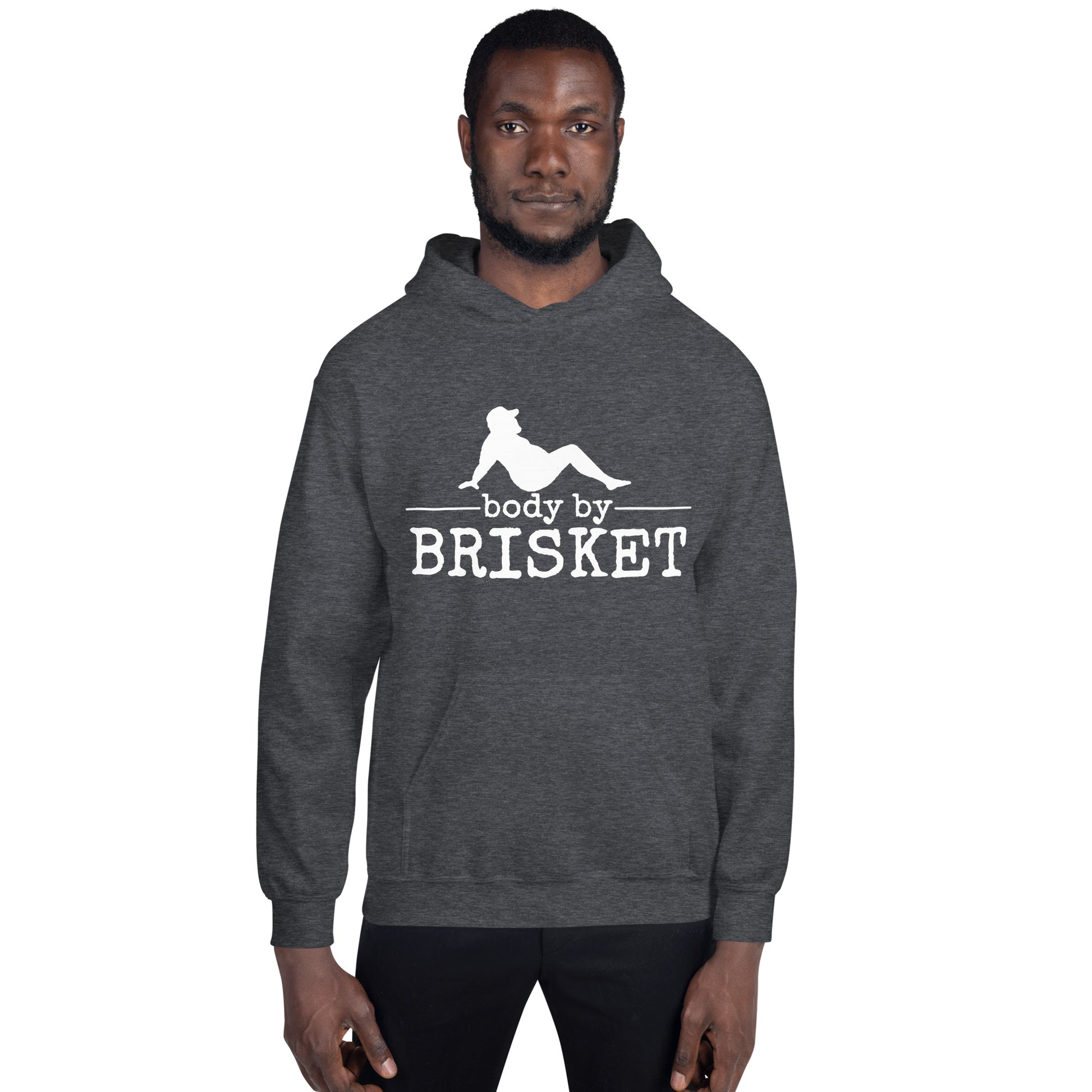 Body by Brisket Unisex Hoodie (Multi-Color, White Print) - Unkie's Seasoning LLC
