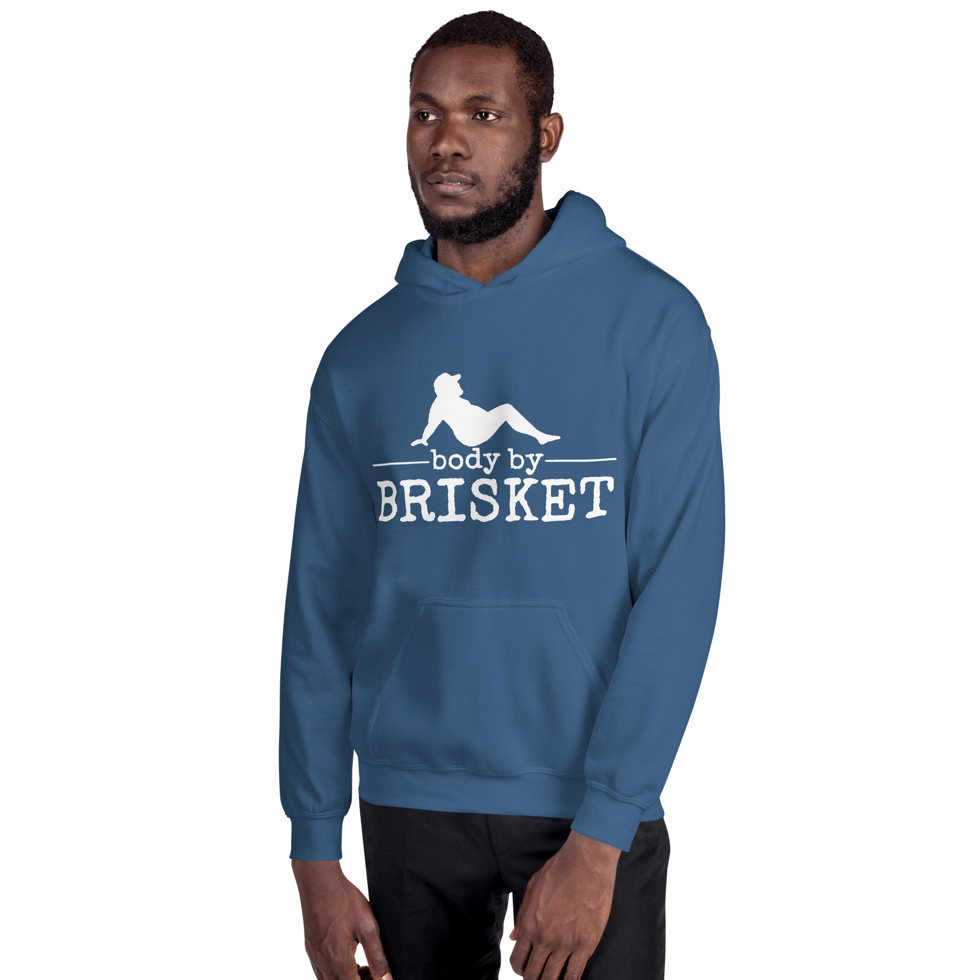 Body by Brisket Unisex Hoodie (Multi-Color, White Print) - Unkie's Seasoning LLC