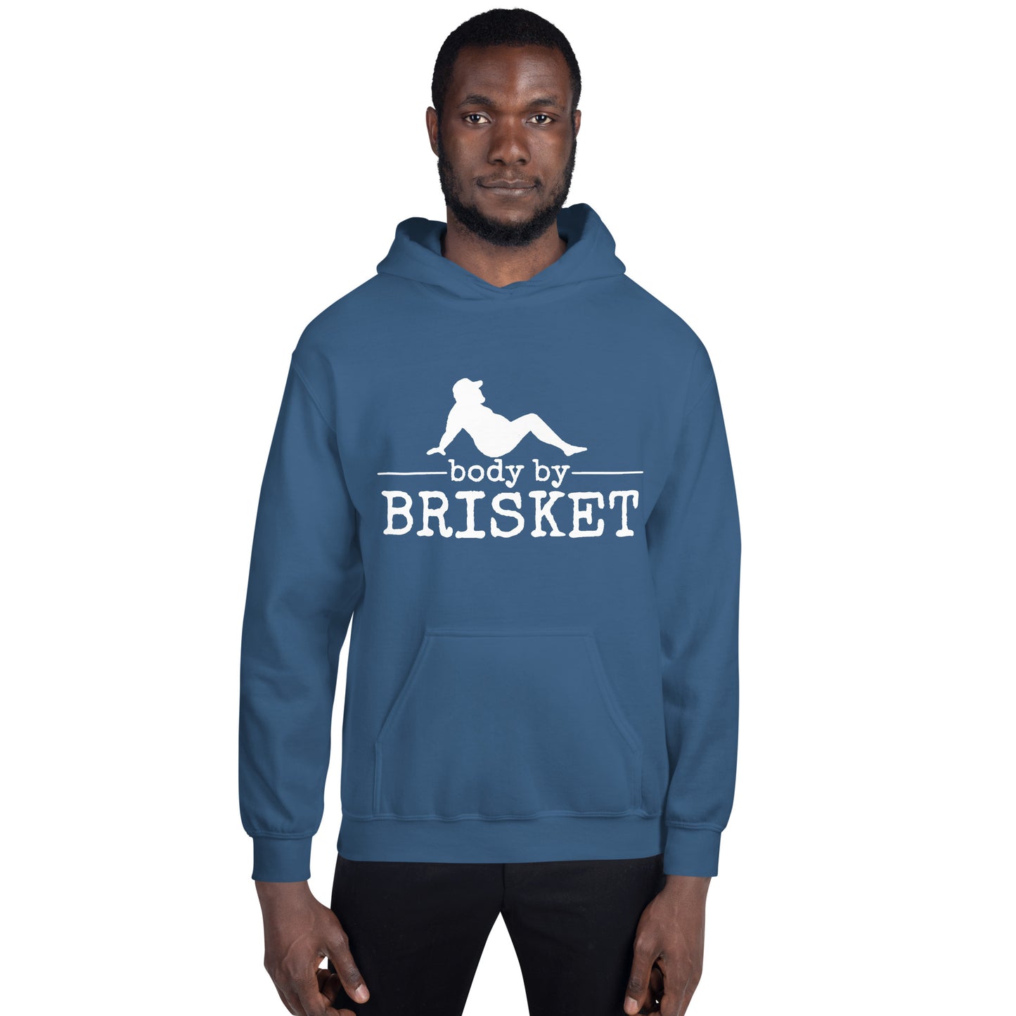Body by Brisket Unisex Hoodie (Multi-Color, White Print) - Unkie's Seasoning LLC