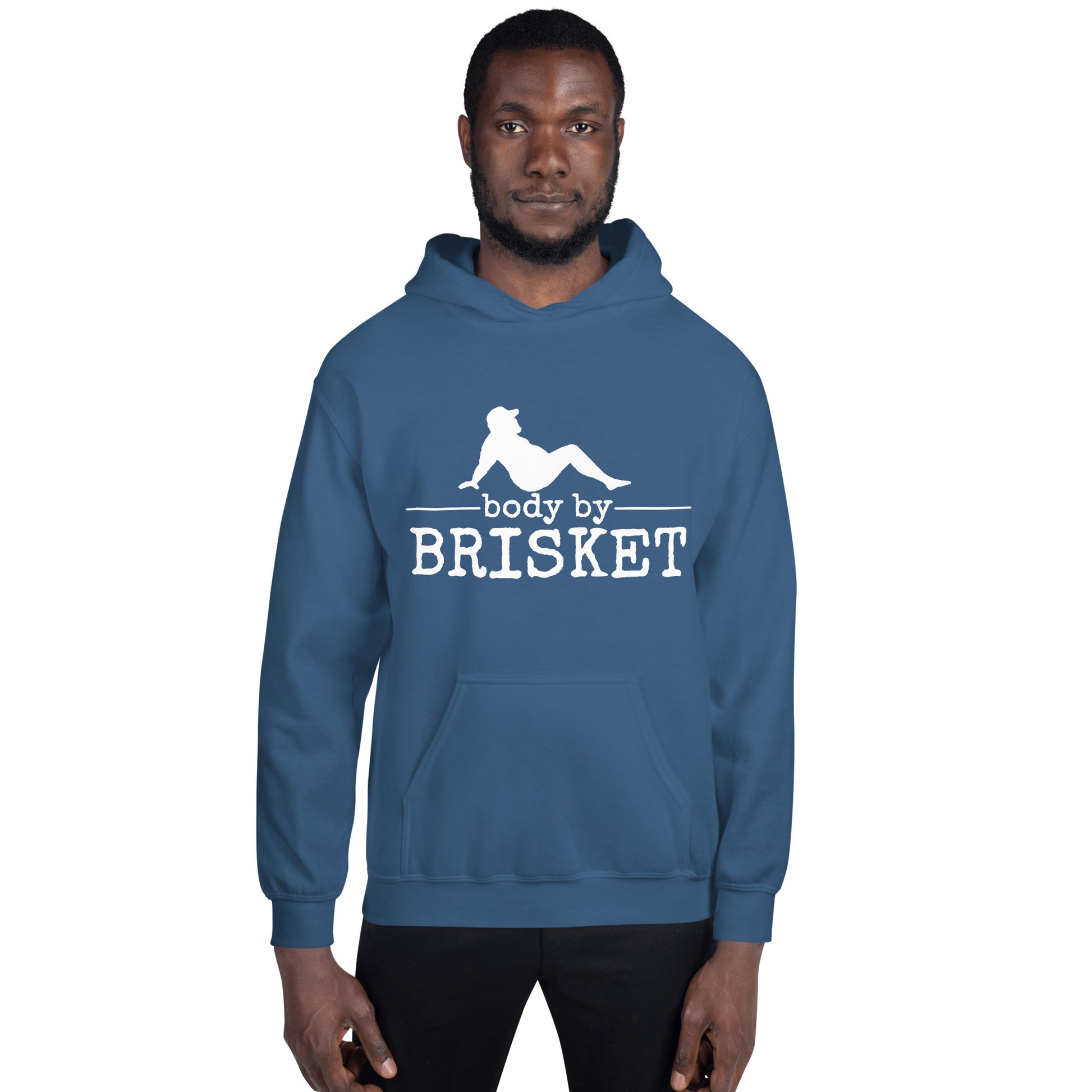 Body by Brisket Unisex Hoodie (Multi-Color, White Print) - Unkie's Seasoning LLC
