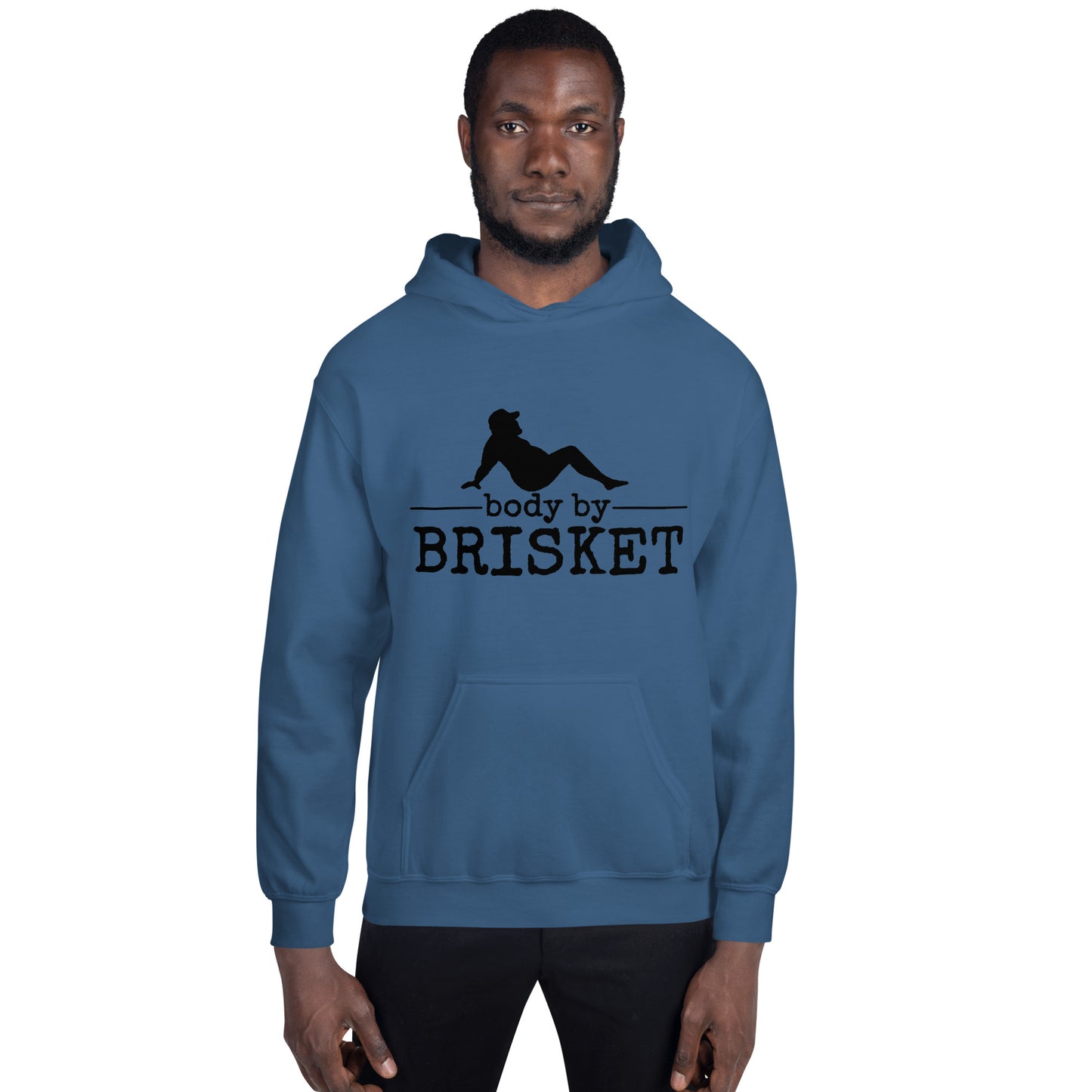 Body by Brisket Unisex Hoodie (Multi-Color, White Print) - Unkie's Seasoning LLC