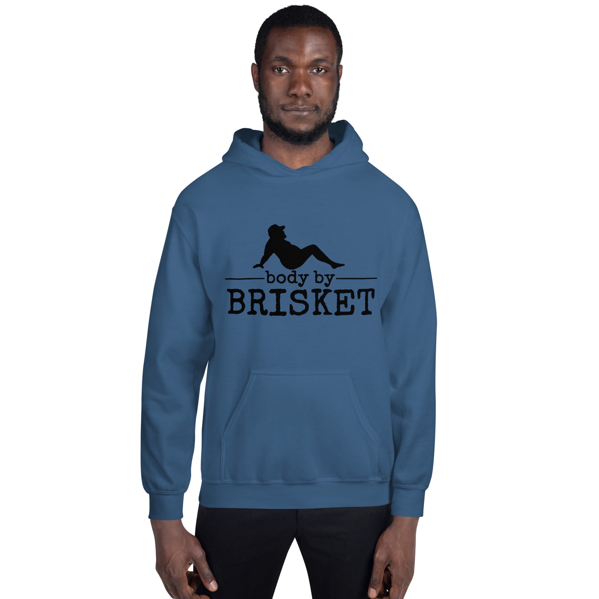 Body by Brisket Unisex Hoodie (Multi-Color, White Print) - Unkie's Seasoning LLC