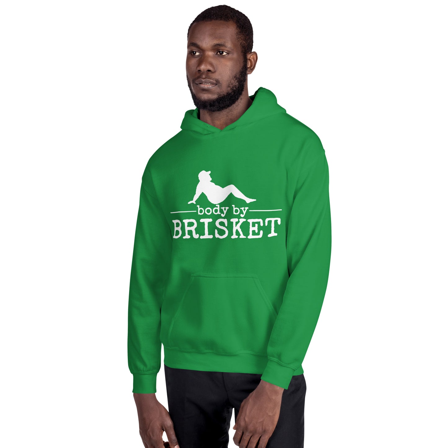 Body by Brisket Unisex Hoodie (Multi-Color, White Print) - Unkie's Seasoning LLC