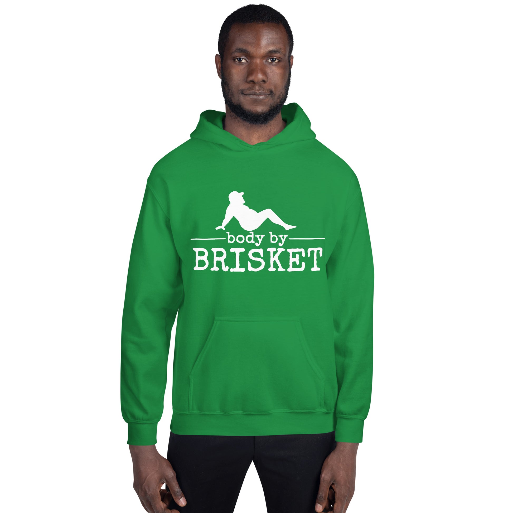Body by Brisket Unisex Hoodie (Multi-Color, White Print) - Unkie's Seasoning LLC