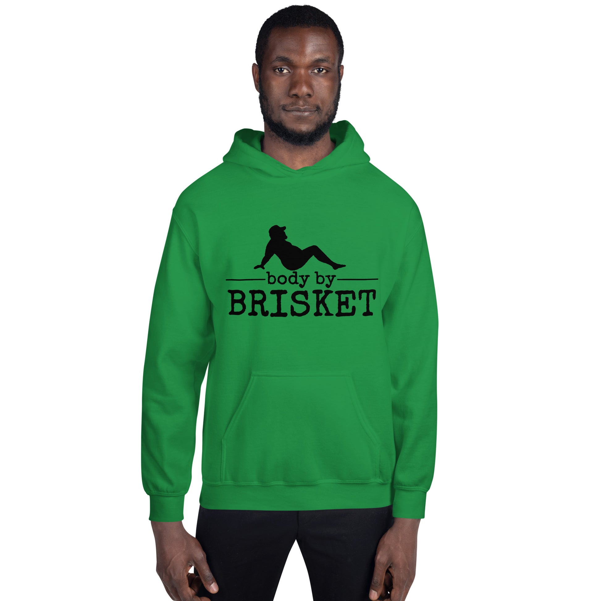 Body by Brisket Unisex Hoodie (Multi-Color, White Print) - Unkie's Seasoning LLC