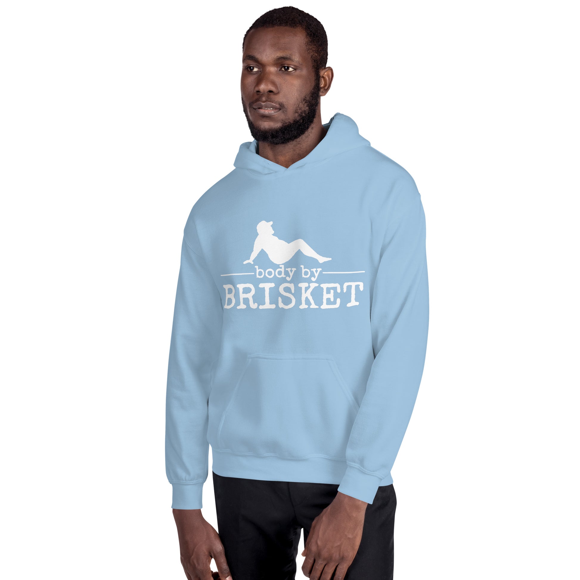 Body by Brisket Unisex Hoodie (Multi-Color, White Print) - Unkie's Seasoning LLC