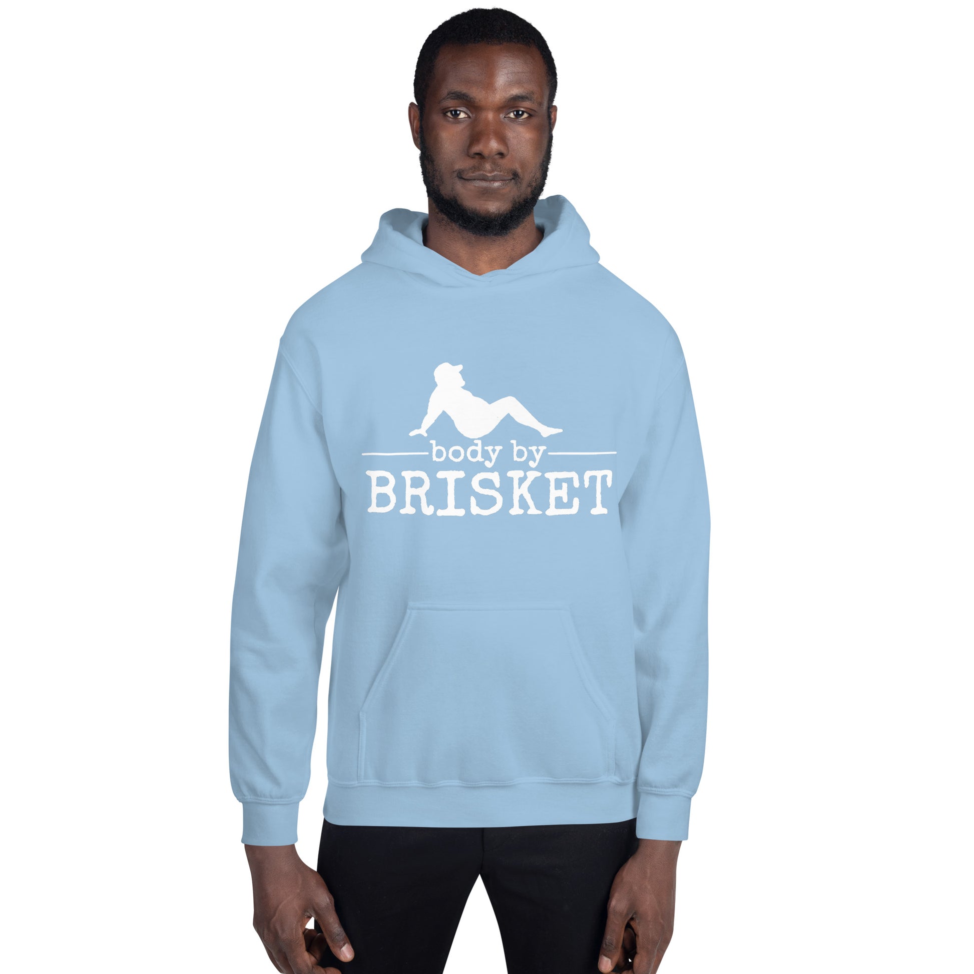 Body by Brisket Unisex Hoodie (Multi-Color, White Print) - Unkie's Seasoning LLC