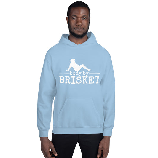 Body by Brisket Unisex Hoodie (Multi-Color, White Print) - Unkie's Seasoning LLC