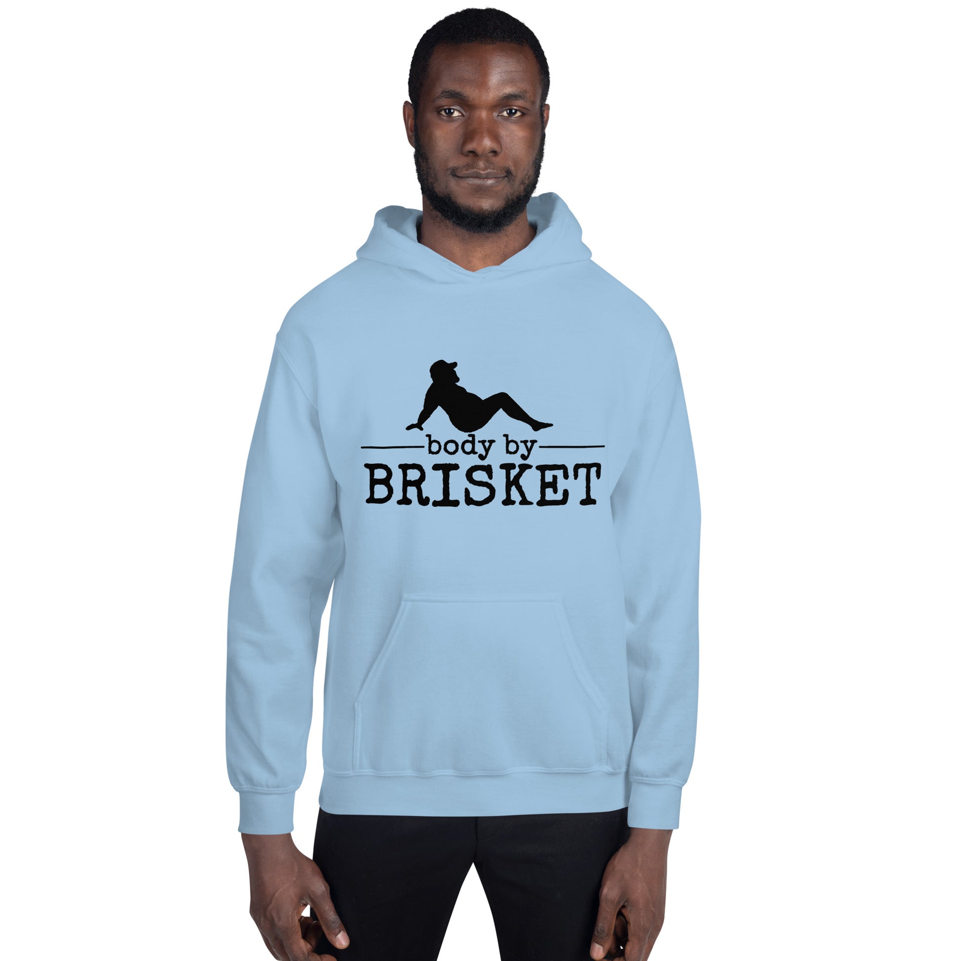 Body by Brisket Unisex Hoodie (Multi-Color, White Print) - Unkie's Seasoning LLC