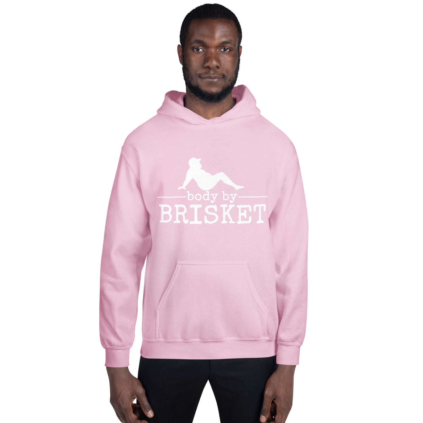 Body by Brisket Unisex Hoodie (Multi-Color, White Print) - Unkie's Seasoning LLC