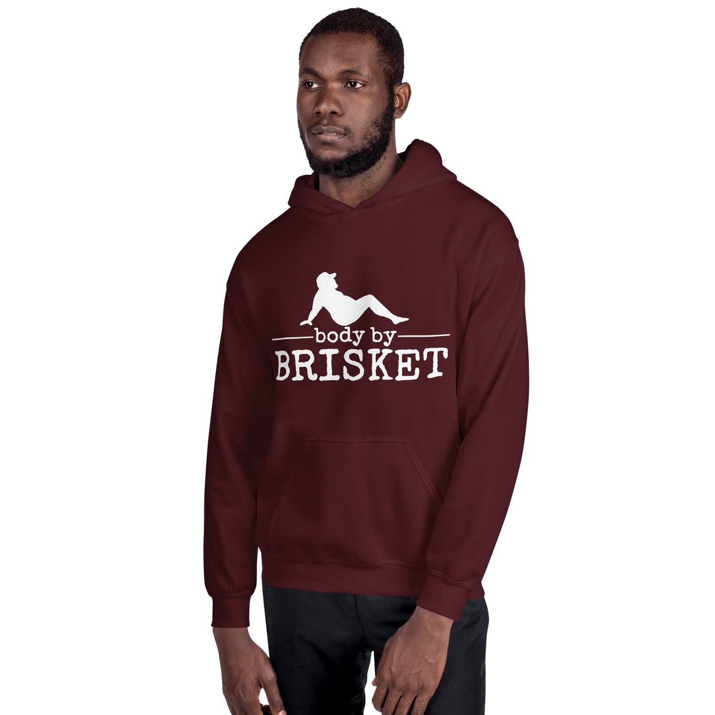 Body by Brisket Unisex Hoodie (Multi-Color, White Print) - Unkie's Seasoning LLC