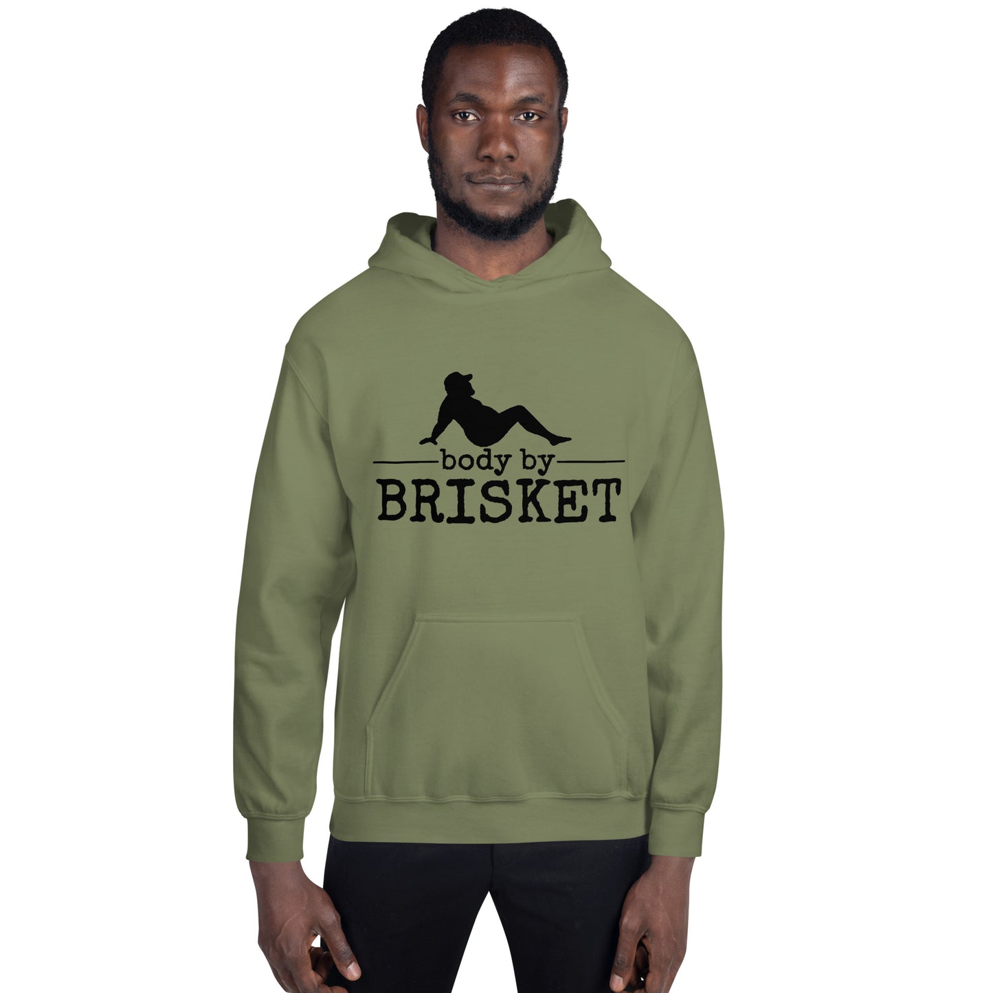 Body by Brisket Unisex Hoodie (Multi-Color, White Print) - Unkie's Seasoning LLC