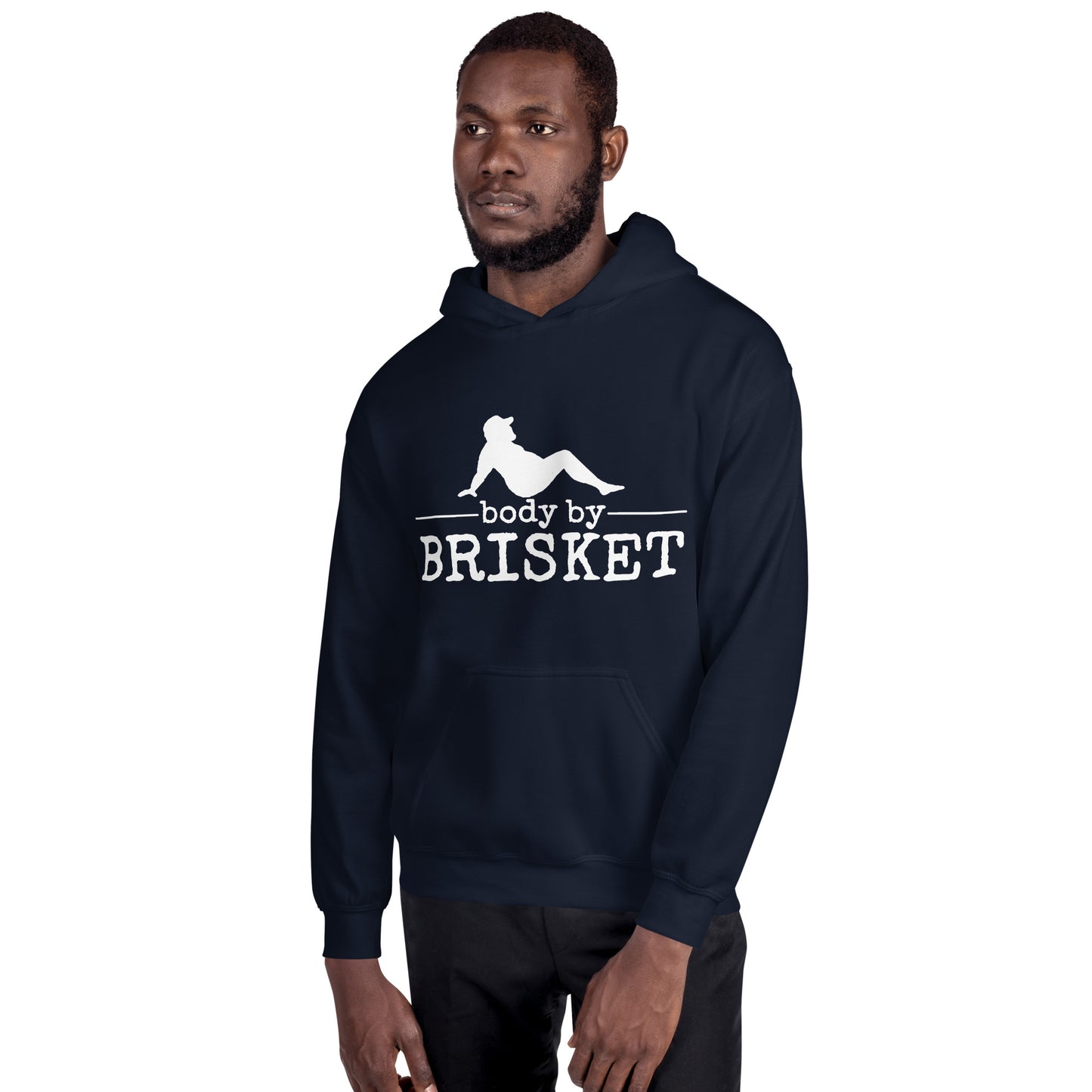 Body by Brisket Unisex Hoodie (Multi-Color, White Print) - Unkie's Seasoning LLC
