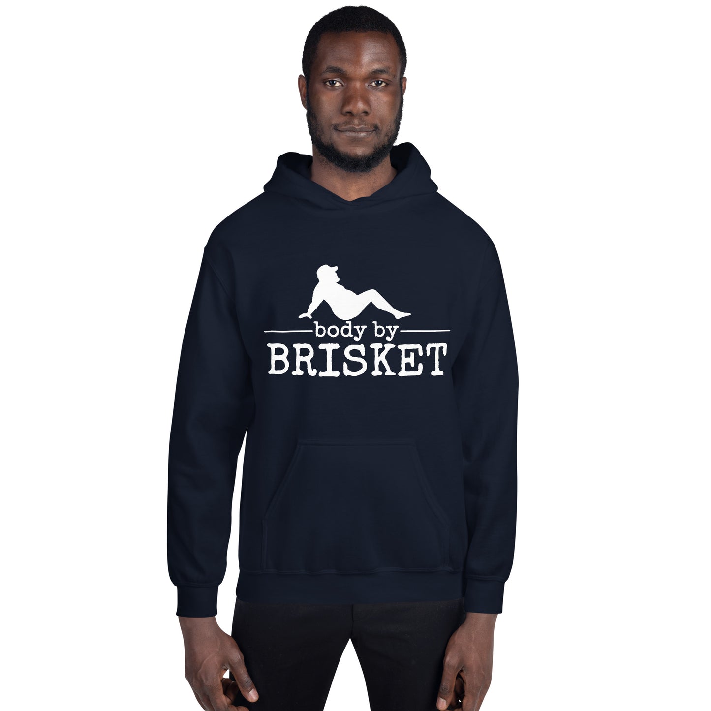 Body by Brisket Unisex Hoodie (Multi-Color, White Print) - Unkie's Seasoning LLC
