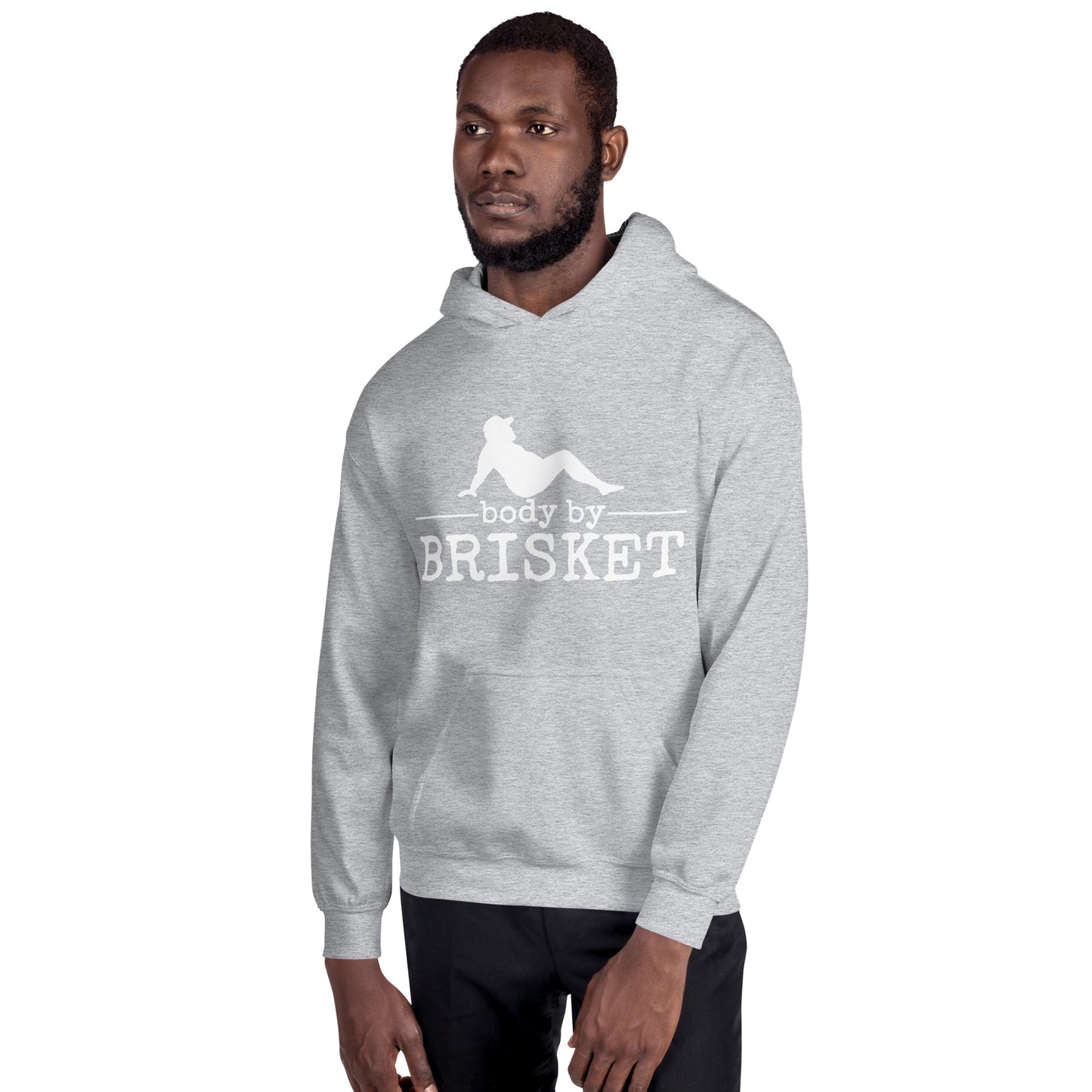 Body by Brisket Unisex Hoodie (Multi-Color, White Print) - Unkie's Seasoning LLC