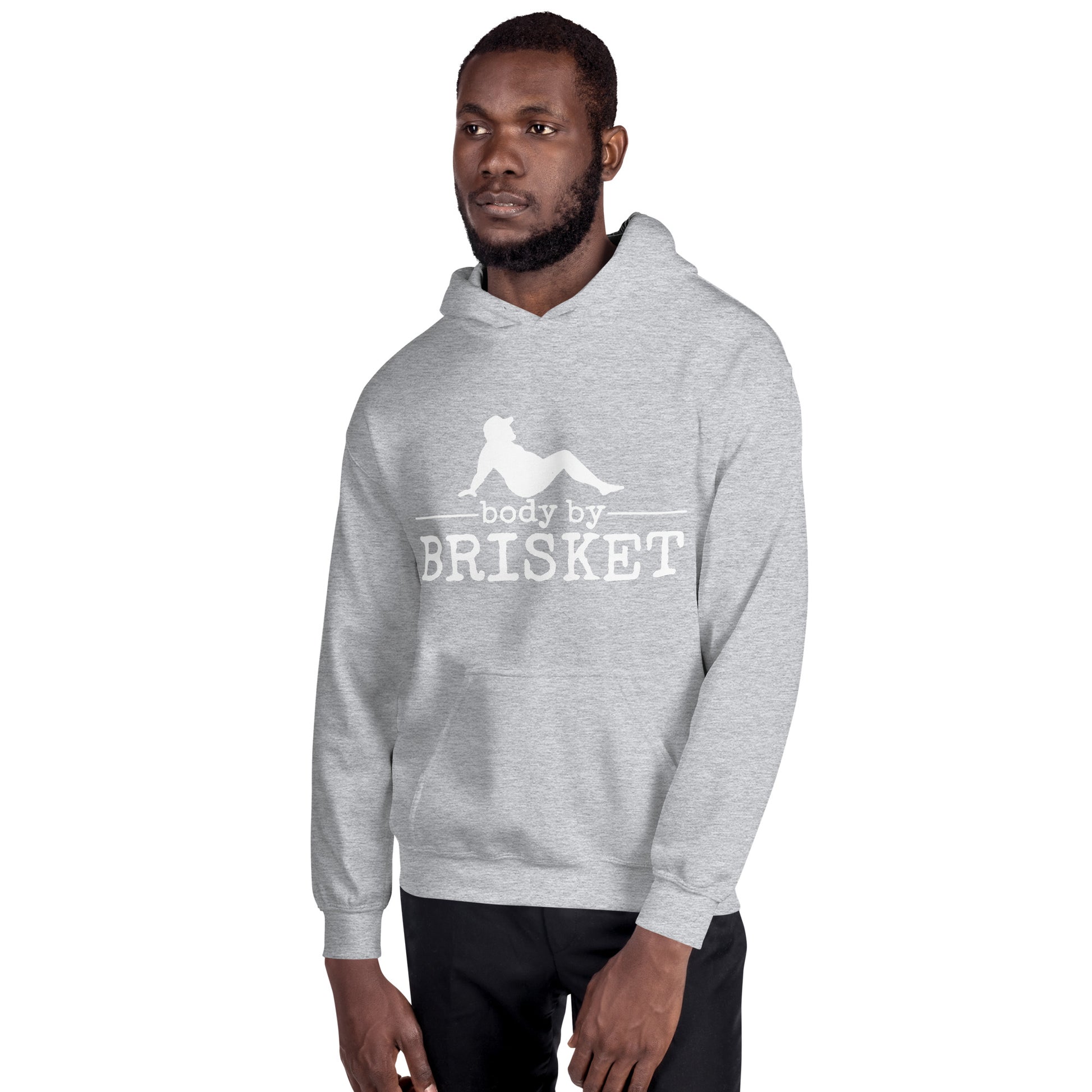 Body by Brisket Unisex Hoodie (Multi-Color, White Print) - Unkie's Seasoning LLC