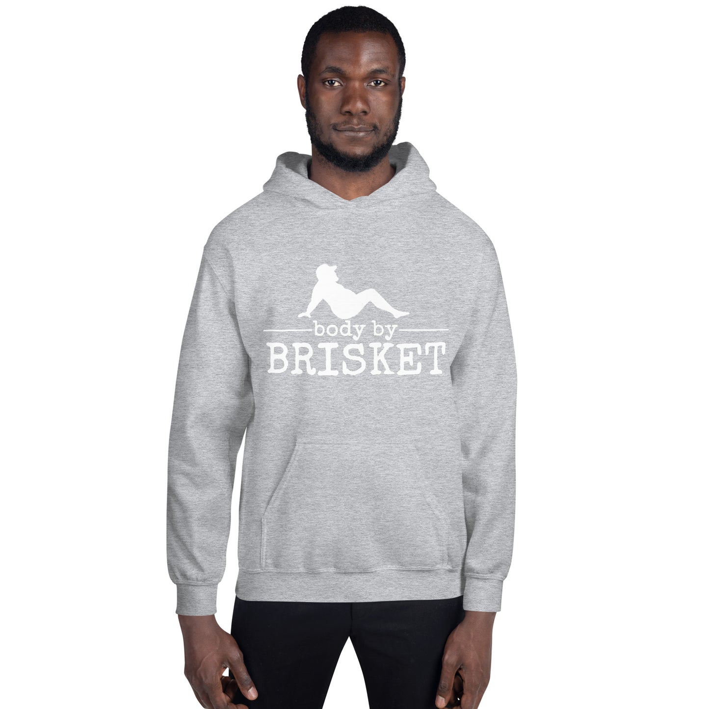 Body by Brisket Unisex Hoodie (Multi-Color, White Print) - Unkie's Seasoning LLC