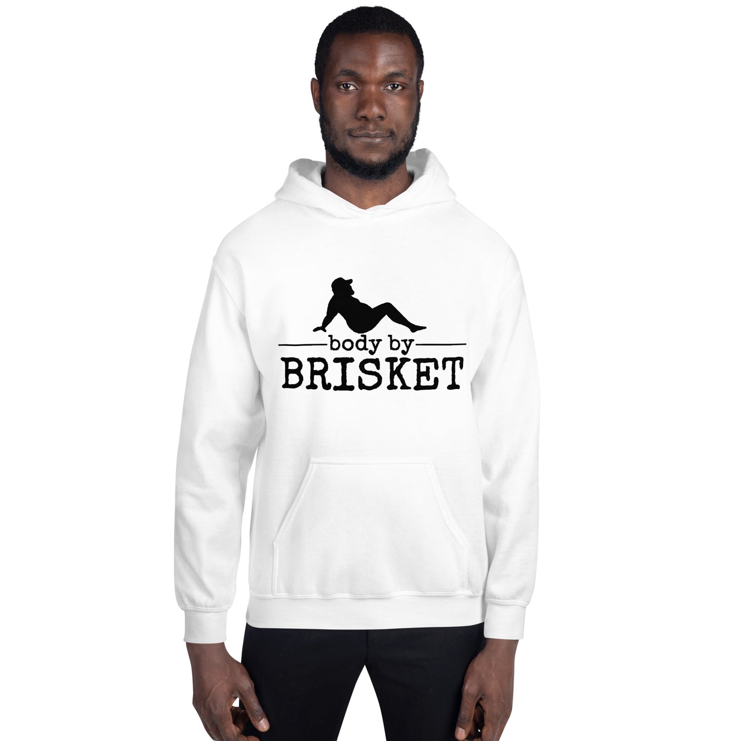 Body by Brisket Unisex Hoodie (Multi-Color, White Print) - Unkie's Seasoning LLC