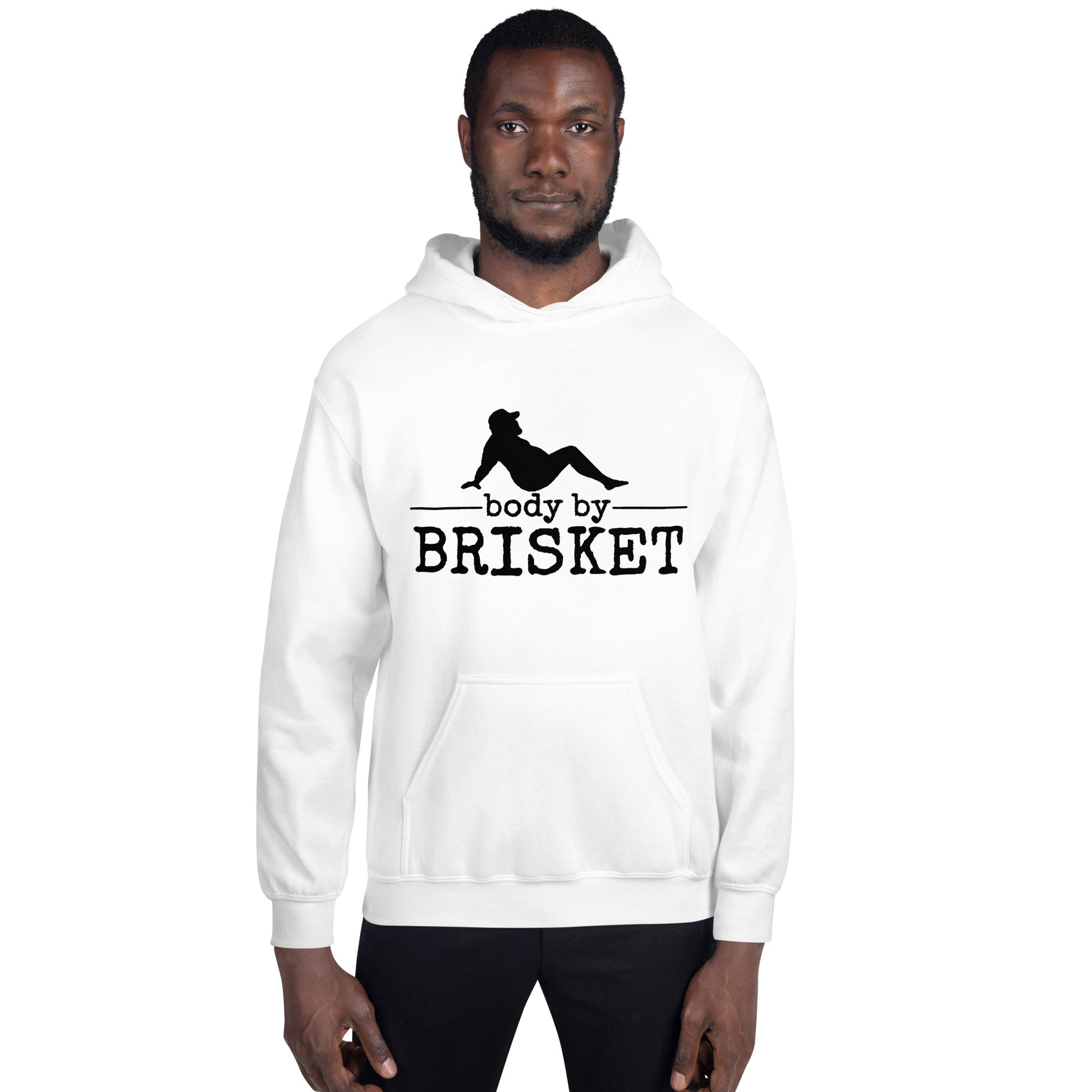 Body by Brisket Unisex Hoodie (Multi-Color, White Print) - Unkie's Seasoning LLC