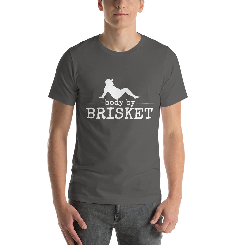 Body by Brisket Unisex T-shirt (Multi-Color, White Print) - Unkie's Seasoning LLC