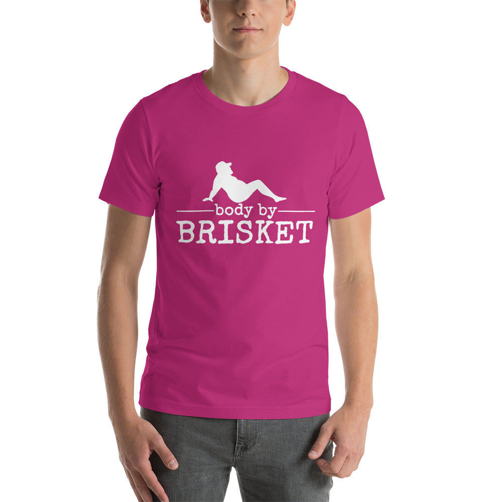 Body by Brisket Unisex T-shirt (Multi-Color, White Print) - Unkie's Seasoning LLC