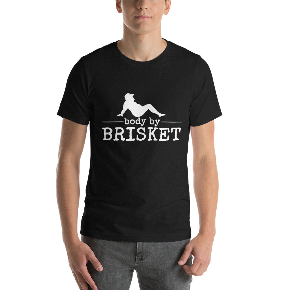 Body by Brisket Unisex T-shirt (Multi-Color, White Print) - Unkie's Seasoning LLC