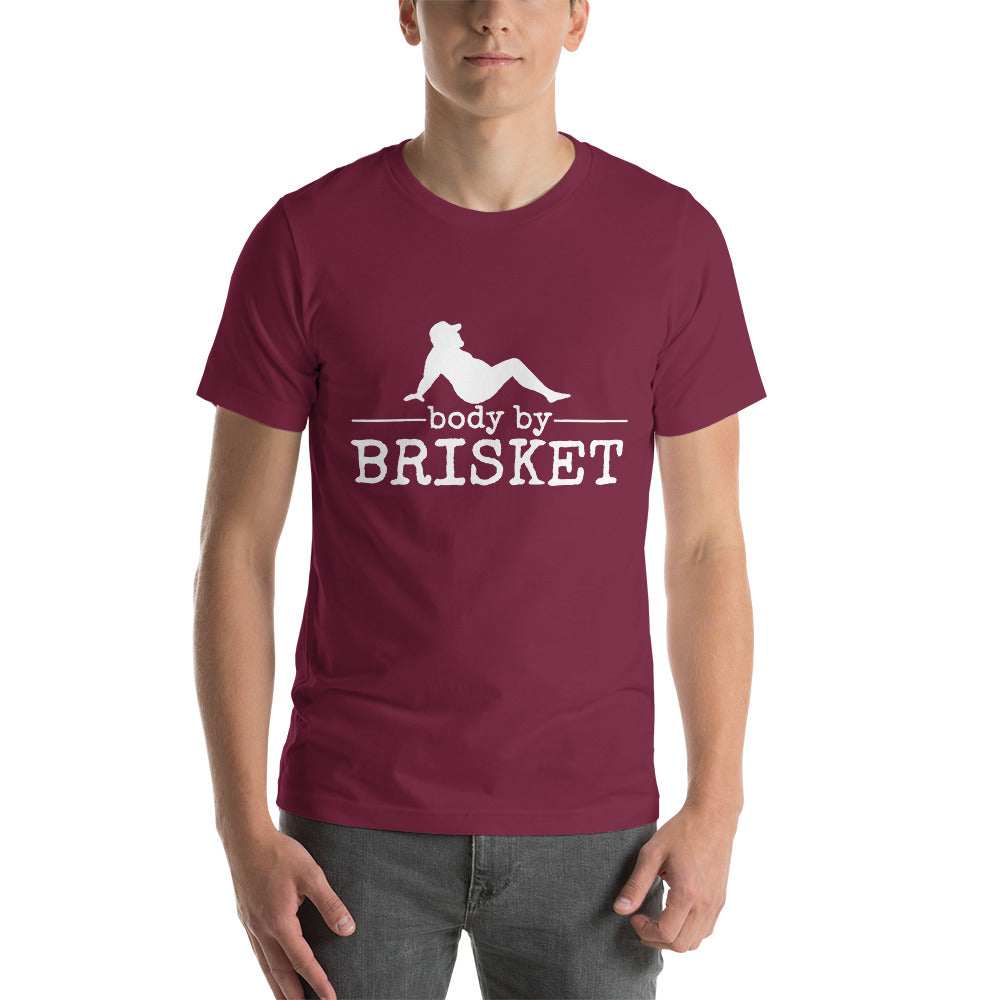 Body by Brisket Unisex T-shirt (Multi-Color, White Print) - Unkie's Seasoning LLC