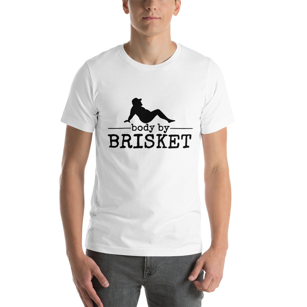 Body by Brisket Unisex T-shirt (Multi-Colors, Black Print) - Unkie's Seasoning LLC