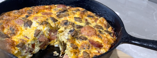 Smoked Sausage & Mushroom Breakfast Skillet