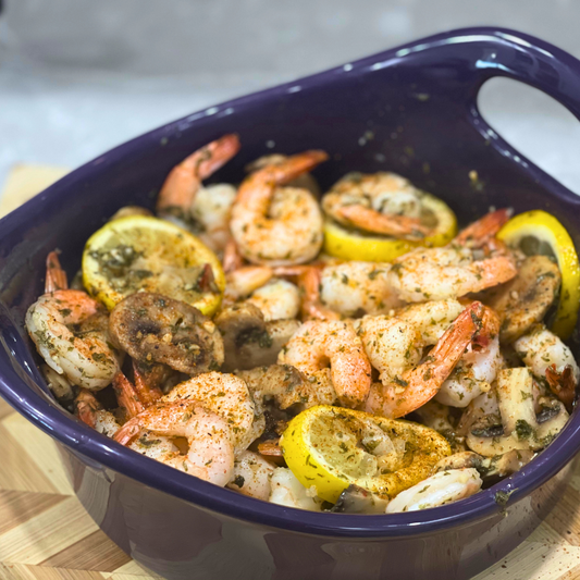 Easy Garlic Butter Mushrooms and Shrimp