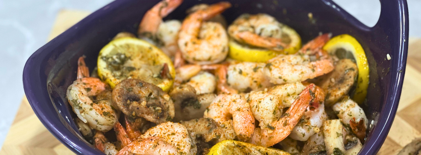 Easy Garlic Butter Mushrooms and Shrimp