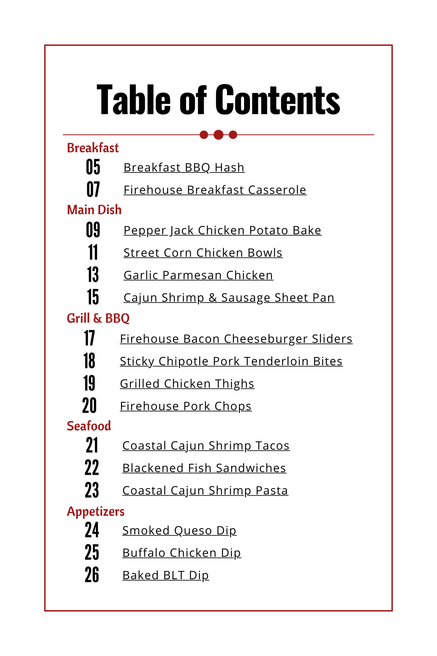 Firehouse Favorites Digital Cookbook
