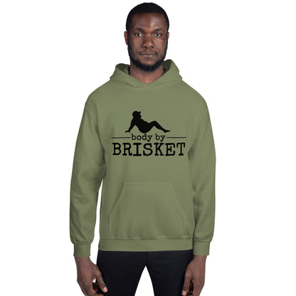 Body by Brisket Unisex Hoodie (Multi-Color, White Print)