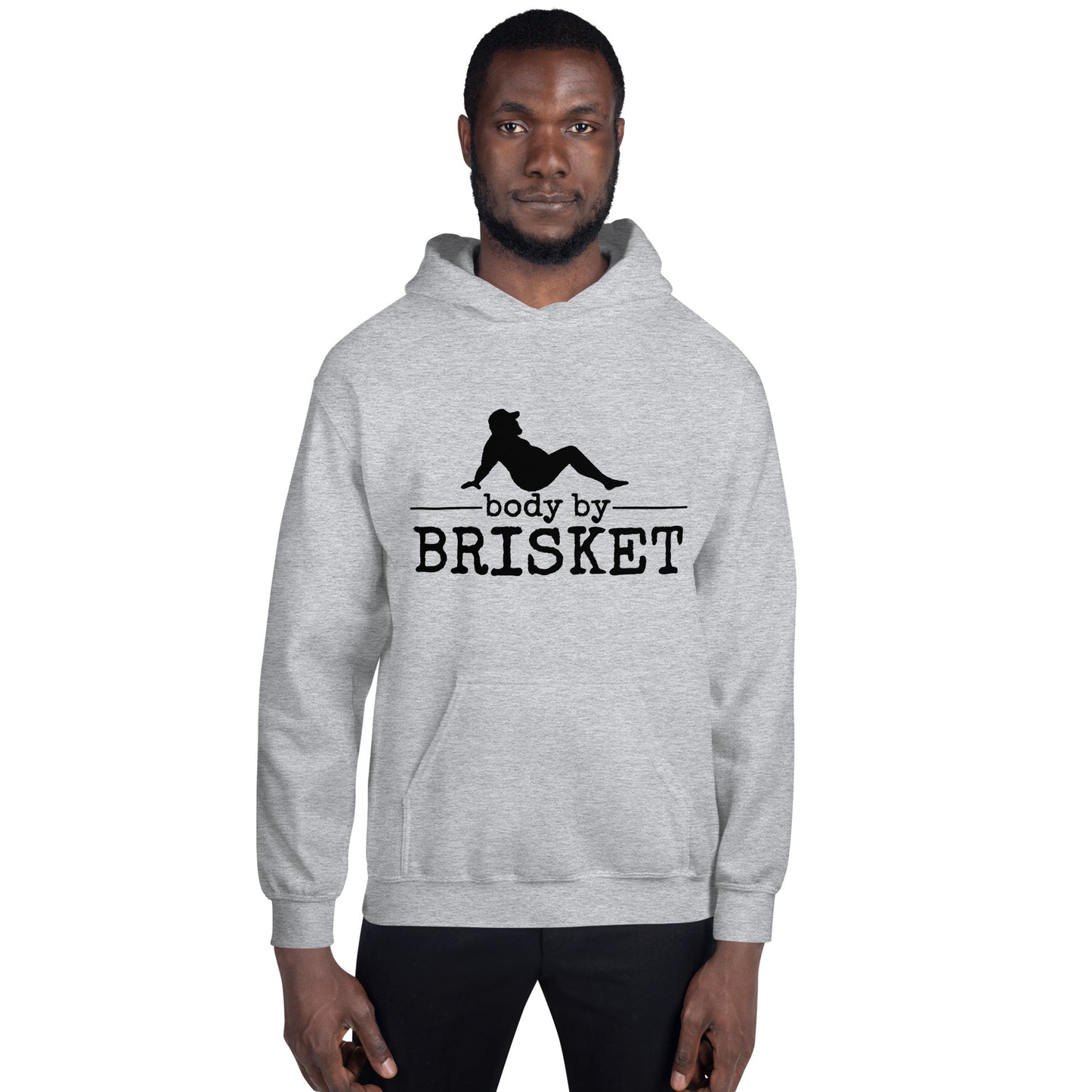 Body by Brisket Unisex Hoodie (Multi-Color, White Print)