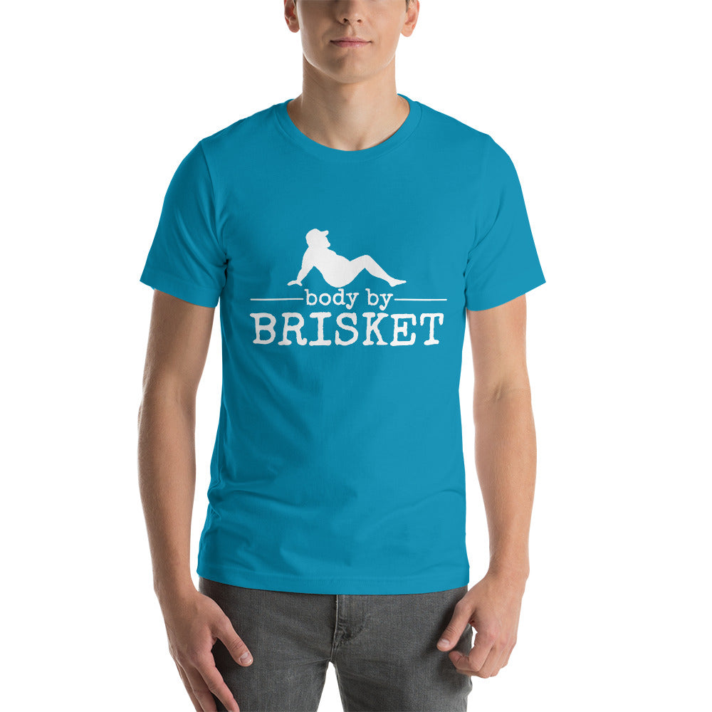 Body by Brisket Unisex T-shirt (Multi-Color, White Print)