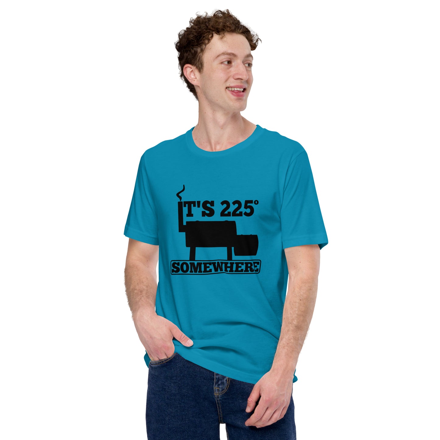 225 Somewhere Unisex T-shirt (Multi-Color, Black Print)